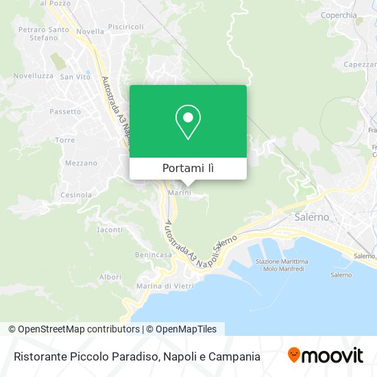 Mappa Ristorante Piccolo Paradiso