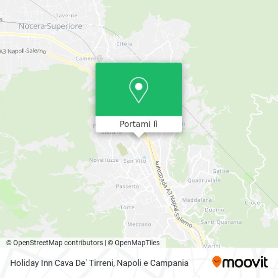 Mappa Holiday Inn Cava De' Tirreni
