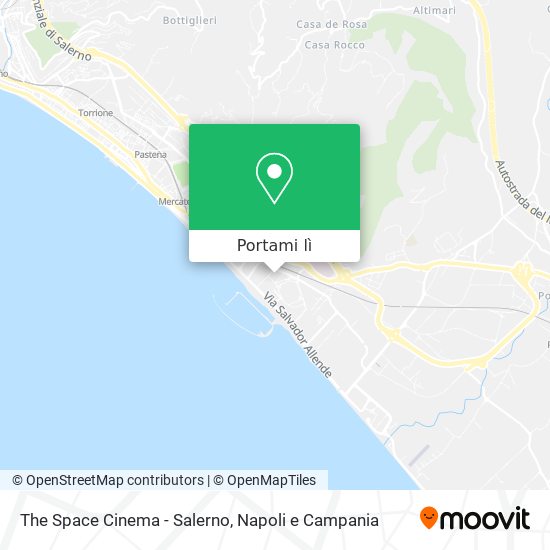 Mappa The Space Cinema - Salerno