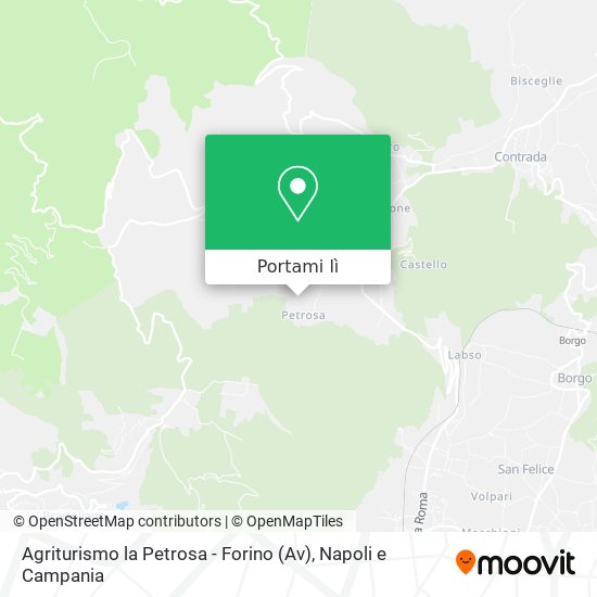 Mappa Agriturismo la Petrosa - Forino (Av)