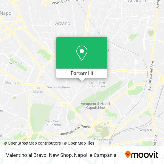 Mappa Valentino al Bravo. New Shop