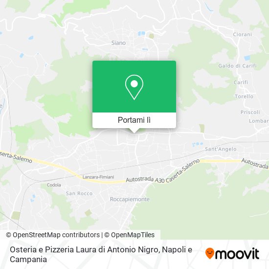 Mappa Osteria e Pizzeria Laura di Antonio Nigro
