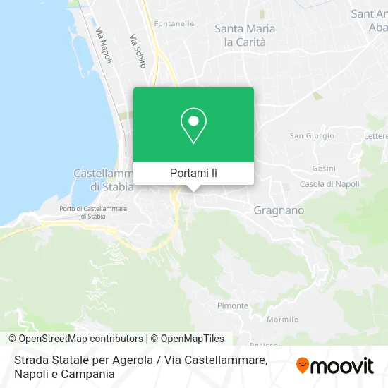 Mappa Strada Statale per Agerola / Via Castellammare