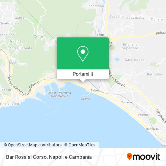 Mappa Bar Rosa al Corso