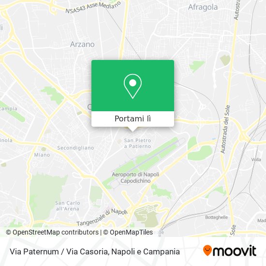 Mappa Via Paternum / Via Casoria