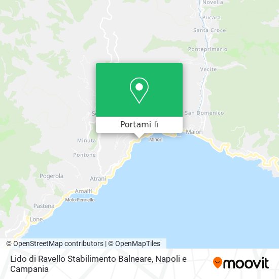 Mappa Lido di Ravello Stabilimento Balneare
