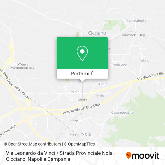 Mappa Via Leonardo da Vinci / Strada Provinciale Nola-Cicciano
