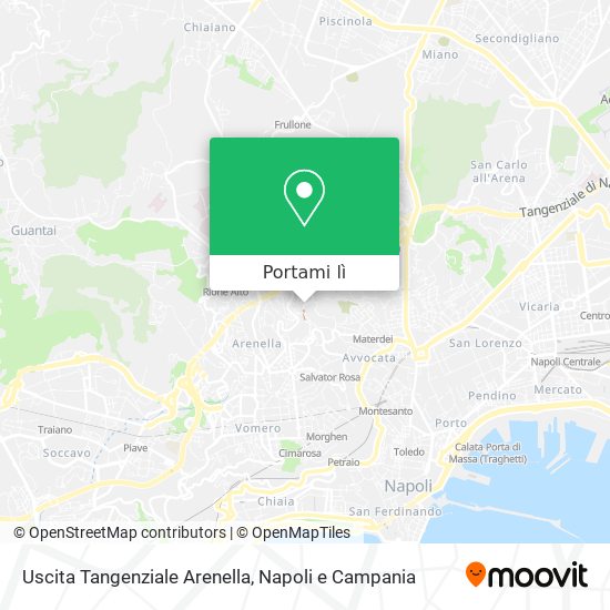 Mappa Uscita Tangenziale Arenella