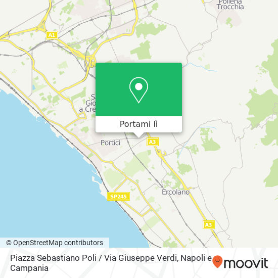 Mappa Piazza Sebastiano Poli / Via Giuseppe Verdi