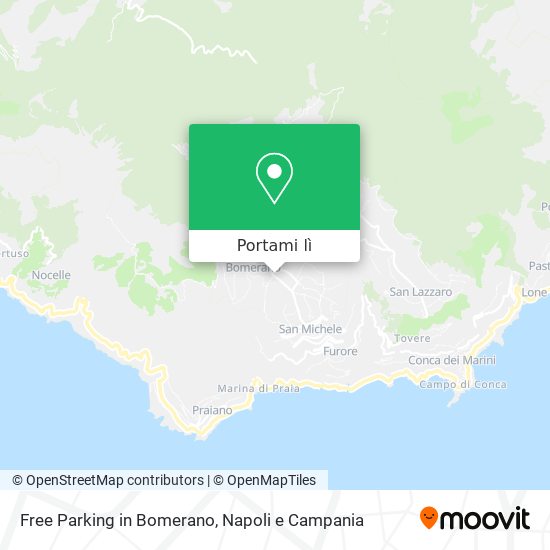 Mappa Free Parking in Bomerano