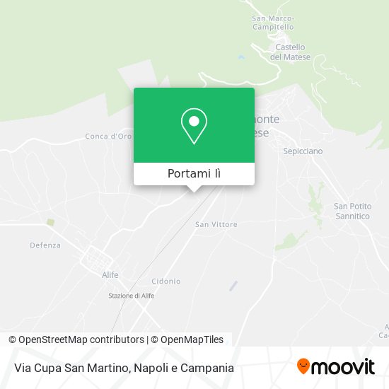Mappa Via Cupa San Martino