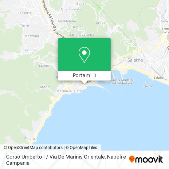 Mappa Corso Umberto I / Via De Marinis Orientale