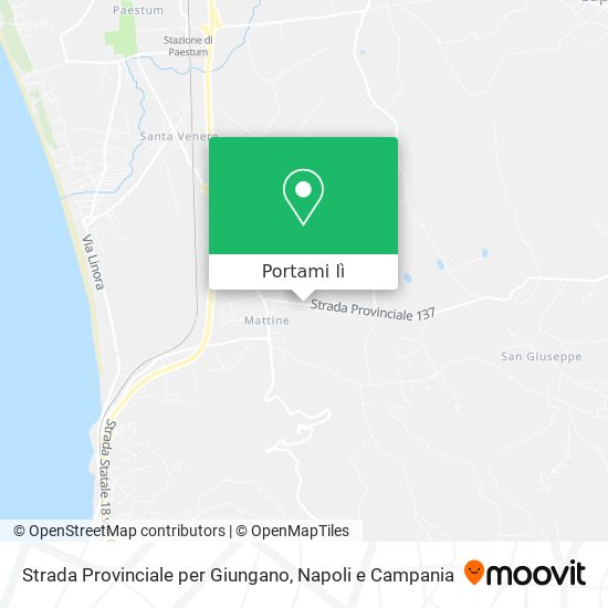 Mappa Strada Provinciale per Giungano