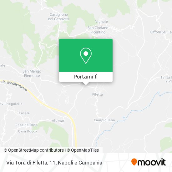 Mappa Via Tora di Filetta, 11