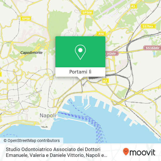 Mappa Studio Odontoiatrico Associato dei Dottori Emanuele, Valeria e Daniele Vittorio