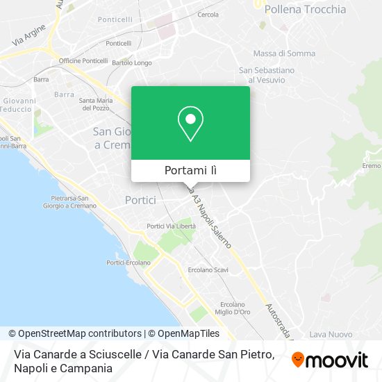 Mappa Via Canarde a Sciuscelle / Via Canarde San Pietro
