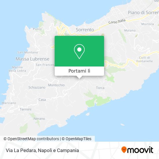 Mappa Via La Pedara