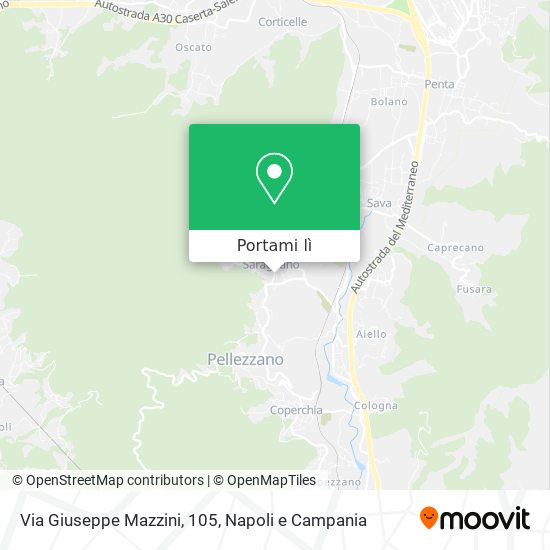 Mappa Via Giuseppe Mazzini, 105