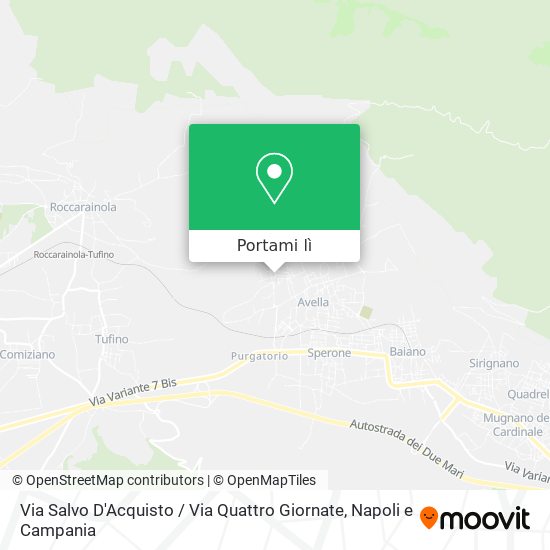 Mappa Via Salvo D'Acquisto / Via Quattro Giornate