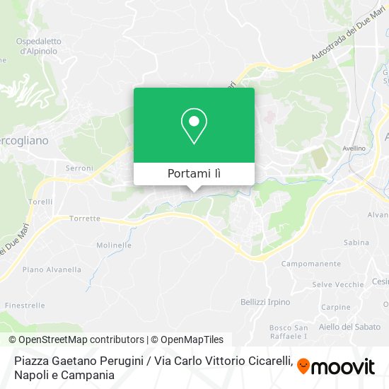 Mappa Piazza Gaetano Perugini / Via Carlo Vittorio Cicarelli