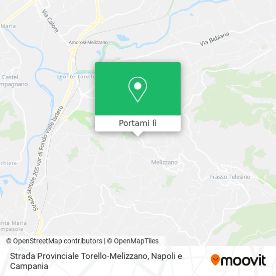 Mappa Strada Provinciale Torello-Melizzano