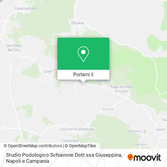 Mappa Studio Podologico Schiavone Dott.ssa Giuseppina