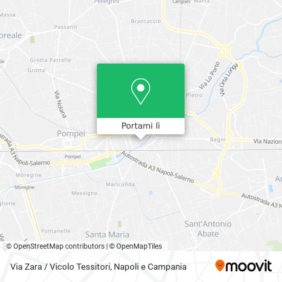 Mappa Via Zara / Vicolo Tessitori