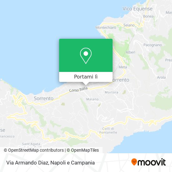 Mappa Via Armando Diaz
