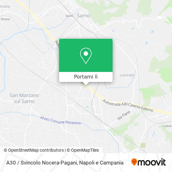 Mappa A30 / Svincolo Nocera-Pagani