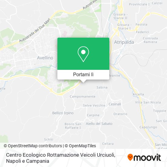 Mappa Centro Ecologico Rottamazione Veicoli Urciuoli