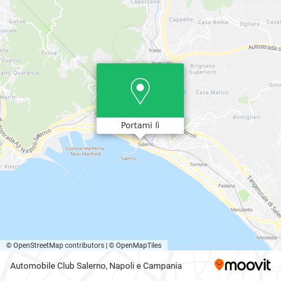 Mappa Automobile Club Salerno