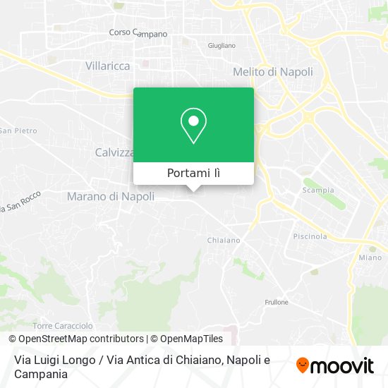 Mappa Via Luigi Longo / Via Antica di Chiaiano