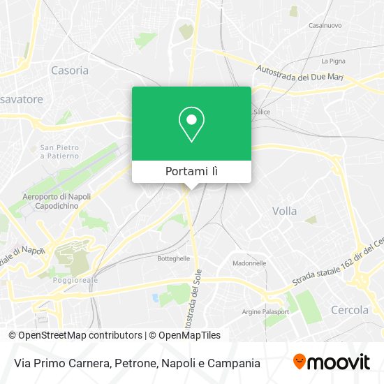 Mappa Via Primo Carnera, Petrone