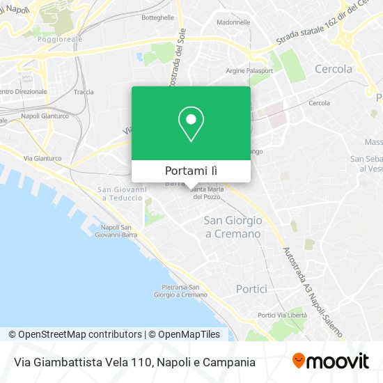 Mappa Via Giambattista Vela  110
