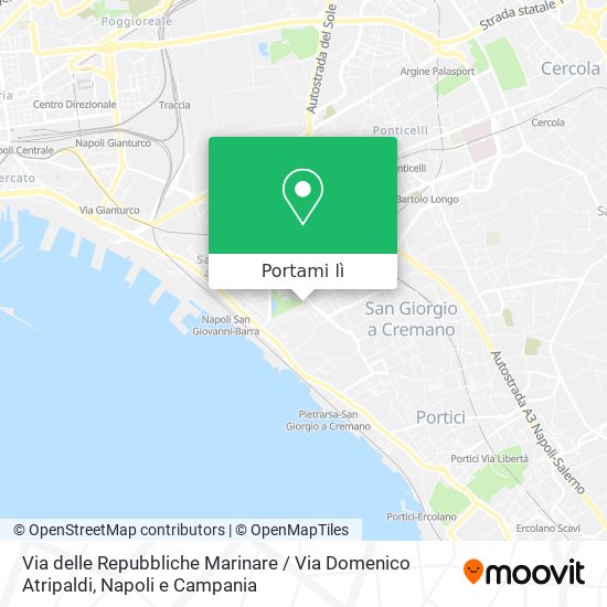 Mappa Via delle Repubbliche Marinare / Via Domenico Atripaldi