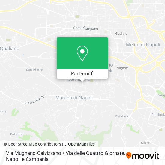 Mappa Via Mugnano-Calvizzano / Via delle Quattro Giornate