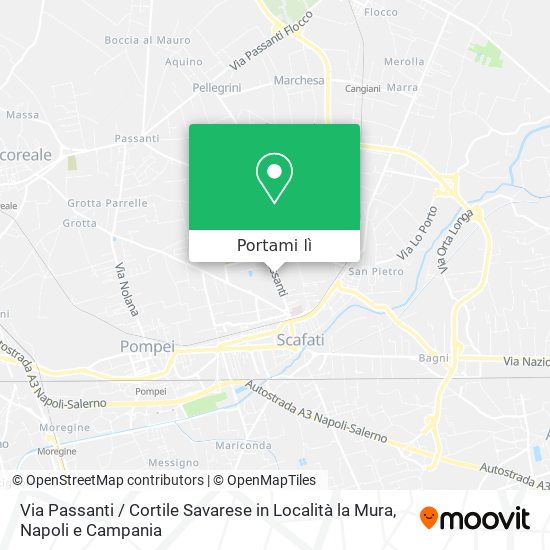 Mappa Via Passanti / Cortile Savarese in Località la Mura