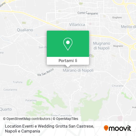 Mappa Location Eventi e Wedding Grotta San Castrese