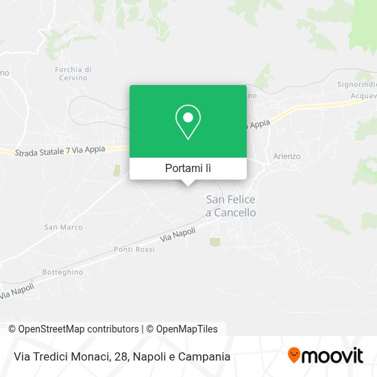 Come arrivare a Via Tredici Monaci, 28 a San Felice A Cancello con Bus o  Treno?