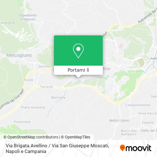 Mappa Via Brigata Avellino / Via San Giuseppe Moscati