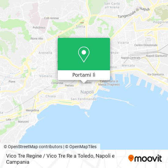 Mappa Vico Tre Regine / Vico Tre Re a Toledo