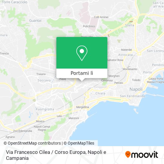 Mappa Via Francesco Cilea / Corso Europa