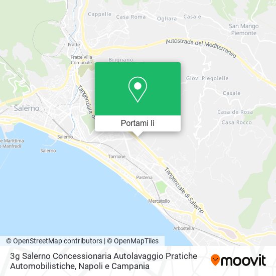Mappa 3g Salerno Concessionaria Autolavaggio Pratiche Automobilistiche
