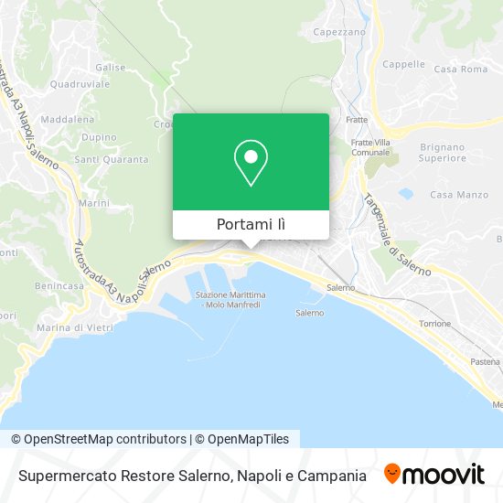 Mappa Supermercato Restore Salerno