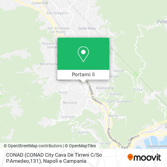 Mappa CONAD (CONAD City Cava Dè Tirreni C / So P.Amedeo,131)
