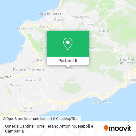 Mappa Osteria Cantine Torre Ferano Antonino