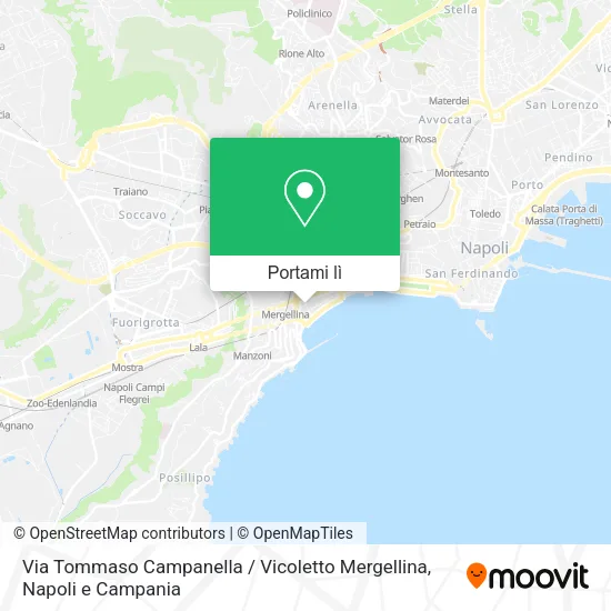 Mappa Via Tommaso Campanella / Vicoletto Mergellina