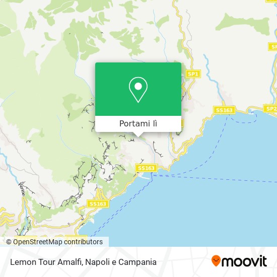 Mappa Lemon Tour Amalfi