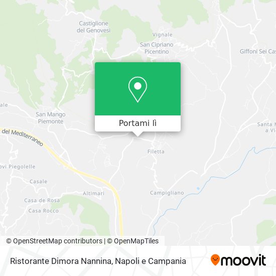 Mappa Ristorante Dimora Nannina