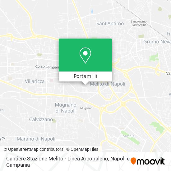 Mappa Cantiere Stazione Melito - Linea Arcobaleno